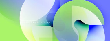 Soyut sıvı şekiller, canlı renklerin karışımı. Gradyan arka plan modern görsel efekt yaratır. Tasarım elementleri hareket ve enerji önerir.