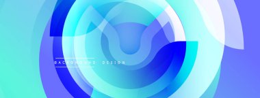 Soyut akışkan şekiller, canlı mavi renkler, katmanlı tasarım. Modern estetik, pürüzsüz gradyanlar dinamik görsel efekt yaratır.