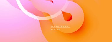 Soyut sıvı şekilleri pembe, turuncu renkleri harmanlıyor. Dinamik eğriler modern arkaplan tasarımı yaratır. Yumuşak gradyanlar görsel ilgi sunar.