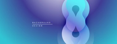 Soyut gradyan arkaplan özellikleri katmanlı şekiller. Mavi, mor renkler pürüzsüz bir geçiş yaratır, modern tasarım ögesi.