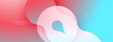 Soyut sıvı şekiller, pembeler, maviler harmanlanır. Minimalist tasarım, modern estetik. Arka plan dinamik hareketi, yumuşak eğilimleri akla getiriyor..