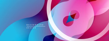 Soyut sıvı şekiller, canlı renklerin karışımı. Gradyan arkaplan dijital projeler için uygun modern tasarım yarattı.