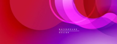 Soyut arkaplan özellikleri üst üste binen daireler, gradyanlar. Gözlük koyu kırmızıdan canlı mora kadar uzanıyor. Modern tasarım ögesi.