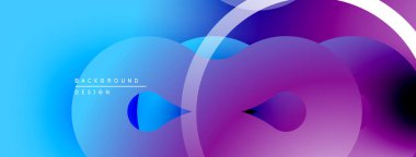 Soyut akışkan şekiller, canlı mavi mor gradyanlar. Modern tasarım, pürüzsüz geçişler, dinamik kompozisyon. Projeler için arkaplan ögesi.
