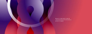 Soyut sıvı şekiller, değişken renkler, modern tasarım. Dairesel elementler arka planlar için uygun dinamik bileşim oluşturur.