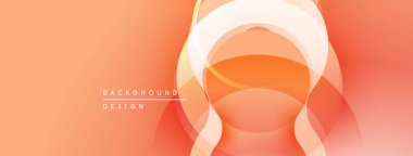 Soyut turuncu arka plan. Üst üste binen daireler dinamik görsel efekt yaratır. Yumuşak eğimler pürüzsüz geçiş ve modern tasarım sağlar.