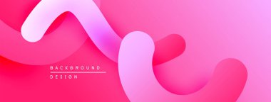 Soyut pembe arka plan. Pürüzsüz akış şekilleri dinamik görsel efektler yaratır. Projeler için modern tasarım ögesi.
