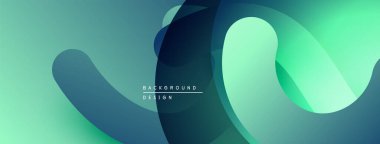 Soyut sıvı şekiller, deniz mavisi renkleri, modern tasarım. Gradyan renkler dinamik görsel efekt yaratır. Minimalist arkaplan dokusu.