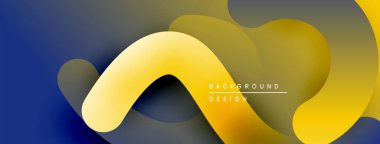 Soyut sıvı şekiller, canlı renkler, modern tasarım. Gradyan karışımları dinamik görsel deneyimler yaratır. Arkaplan düz eğriler, katmanlar.