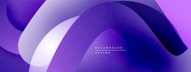 Soyut mor katmanlar dinamik arkaplan yaratır. Yumuşak eğimler, akışkan şekiller modern tasarım elementlerini akla getiriyor. Minimalist estetik.