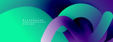 Soyut sıvı şekilleri canlı turkuazları, mor renkleri harmanlıyor. Modern tasarım, hareket, derinlik ve görsel ilgiyi çağrıştırıyor. Yumuşak gradyanlar dinamik bileşim oluşturur.