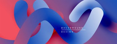 Soyut sıvı şekiller, canlı renklerin karışımı. Pürüzsüz gradyanlar dinamik bileşim oluşturur. Arka planlar için modern tasarım ögesi.