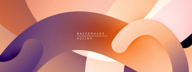 Soyut dalgalar, sıcak renkler karışımı. Pürüzsüz gradyanlar dinamik bileşim oluşturur. Modern tasarım, arka planlar için uygun.