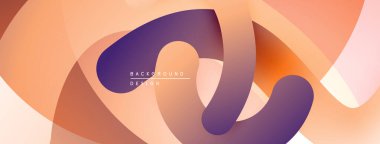 Soyut sıvı şekilleri üst üste binerek sıcak renk değişimleri yaratır. Tasarım yumuşak kıvrımlar, modern estetik.