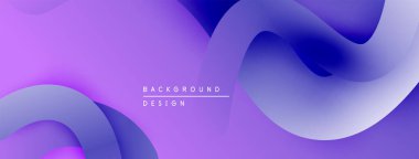 Soyut sıvı şekilleri, mor renkler, pürüzsüz gradyanlar. Arka planlar ve sunumlar için modern tasarım öğesi. Minimalist estetik.