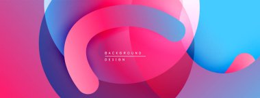 Soyut sıvı şekilleri canlı pembeler, maviler, morlar harmanlar. Modern tasarım hareketi, enerjiyi ve derinliği çağrıştırıyor. Yumuşak gradyanlar görsel ilgi yaratır.