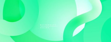 Soyut yeşil eğimler çakışıyor ve akışkan şekiller oluşturuyor. Minimalist tasarım arka planlar, sunumlar, dijital sanat için uygun. Yumuşak geçişler, canlı renkler.