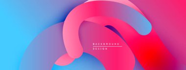 Soyut sıvı şekilleri canlı renkleri harmanlar. Pembe, kırmızı, mavi gradyanlar dinamik arka plan tasarımı yaratır. Yumuşak geçişler, modern estetik.