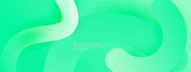 Soyut sıvı şekilleri, canlı yeşil renkler, pürüzsüz gradyanlar. Arka planlar ve sunumlar için modern tasarım öğesi. Minimalist estetik.