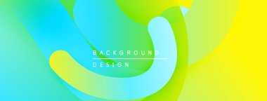 Canlı, soyut bir arkaplan. Pürüzsüz gradyanlar turkuazları karıştırır, yeşil, sarı renkler. Dijital projeler için modern tasarım ögesi.