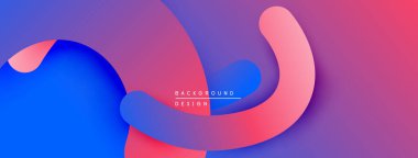 Soyut sıvı şekiller, canlı renklerin karışımı. Modern tasarım, pürüzsüz eğimler dinamik kompozisyon yaratır. Arkaplanda metin ögeleri.