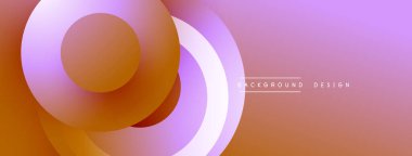 Soyut katmanlar, turuncu, mor renkler modern görüntüler yaratır. Yumuşak eğimler, dalgalı şekiller dinamik bir bileşim olduğunu gösteriyor. Mevcut en küçük metin.