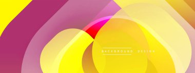 Soyut akışkan şekiller, canlı renkler dinamik arkaplan oluşturur. Sarı, pembe, mor renkler kusursuz bir şekilde harmanlanır. Modern tasarım ögesi.