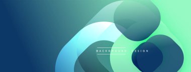 Soyut sıvı şekilleri üst üste binerek serin mavi, yeşil bir gradyan oluşturur. Minimum metin kompozisyon içinde arkaplan tasarımı okur.