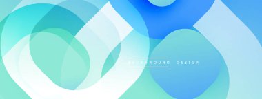 Soyut sıvı şekilleri örtüşür, serin mavi, turkuaz eğimler yaratır. Arkaplan ve sunumlar için modern tasarım ögesi.