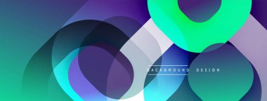 Soyut renkli çakışan daireler dinamik arkaplan oluşturur. Gradyan renkler harmanlanarak modern görsel deneyimi oluşturur..