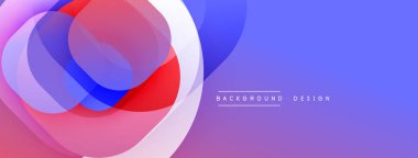 Soyut akışkan şekiller, canlı renkler, mor gradyan. Arka planlar ve sunumlar için modern tasarım öğesi. Düz eğriler dinamik görsel oluşturur.