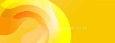 Parlak sarı soyut tasarım. Yumuşak kıvrımlar dinamik akış yaratır. Sıcak tonlar enerjiyi, modern estetiği akla getirir. Arkaplanda metin ögeleri.