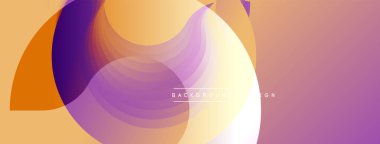 Soyut renk çakışan daireler dinamik gradyan arkaplan oluşturur. Yumuşak renkler harmanlanır, modern görsel dokuyu oluşturur..