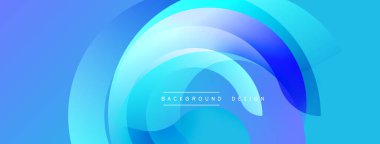 Soyut mavi tasarım katmanlı, şeffaf şekiller. Gradyan renkler dinamik görsel efekt yaratır. Metin arkaplan tasarımı okur.