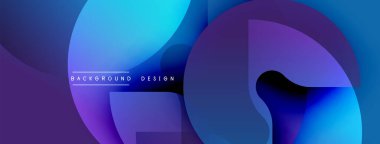 Soyut sıvı şekilleri, mavi mor gradyanlar. Arka planlar, afişler, sunumlar için modern tasarım unsuru. Minimalist estetik.