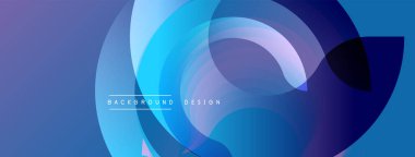 Soyut mavi tasarım, üst üste binen daireler, gradyanlar. Metin arkaplan tasarımı odaklı modern arkaplan. Yumuşak geçişler, canlı renkler.
