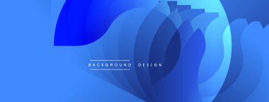 Soyut mavi dalgalar dinamik arkaplan yaratır. Katmanlar üst üste biniyor, modern ve akıcı bir tasarım oluşturuyor. Gradyan gölgeler derinlik ve görsel ilgi ekler.