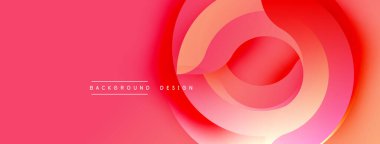 Soyut pembe tasarım katmanlı dairesel şekiller içerir. Modern gradyan dinamik görsel efekt yaratır. Minimalist biçim, uygun arkaplan ögesi.