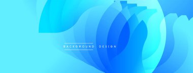 Soyut mavi dalgalar dinamik arkaplan yaratır. Yumuşak eğimler hareketi, derinliği ve modern estetiği akla getiriyor. Minimalist tasarım renk, biçim üzerine odaklanır.