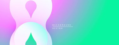 Soyut sıvı şekilleri mor, pembe ve turkuaz renkleri harmanlar. Gradyan arka plan modern tasarımı gösteriyor, yumuşak eğriler görsel ilgi yaratıyor.