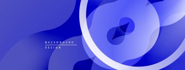 Soyut mavi katmanlar dinamik akış şekilleri yaratır. Gradyan etkisi olan modern tasarım, arka planlar için uygun. Minimalist estetik.