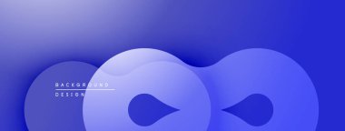 Soyut mavi arkaplan akışkan şekiller içerir. Gradyan derinlik yaratır, modern estetik. Dijital projeler için uygun minimalist tasarım.