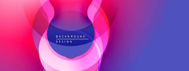 Soyut canlı katmanlar dinamik görsel efekt yaratır. Pembe, mor renkler pürüzsüz bir şekilde harmanlanarak modern bir zemin oluşturuyor..