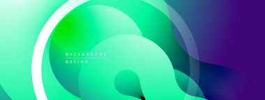 Soyut sıvı şekilleri, canlı gradyanlar. Modern tasarım elementleri dinamik görsel deneyimler yaratır. Pürüzsüz geçişler, havalı tonlar hakim.