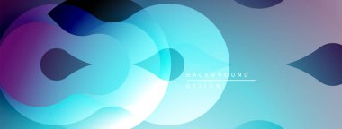 Soyut sıvı şekiller, canlı renklerin karışımı. Modern tasarım, pürüzsüz eğimler dinamik kompozisyon yaratır. Hafif, havadar.