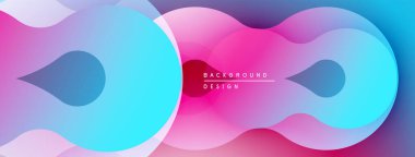 Soyut sıvı şekilleri canlı pembeler, maviler, morlar harmanlar. Modern tasarım hareketi, derinliği, görsel uyumu çağrıştırıyor.