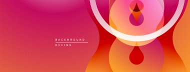 Soyut eğim arkaplanı. Dairesel şekiller örtüşüyor, dinamik görsel etki yaratıyor. Sıcak renkler kompozisyona hakim. Minimalist tasarım.