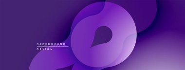 Soyut mor katmanlar akışkan şekiller yaratır. Gradyan tasarımı modern hissi çağrıştırıyor, dijital arkaplanlar için uygun..