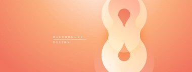Soyut tasarım katmanlı şekiller, sıcak şeftali tonları. Gradyan arka plan yumuşak görsel efekt yaratır. Minimalist kompozisyon.