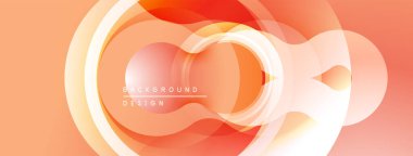 Soyut turuncu katmanlar akış tasarımı yaratır. Yumuşak eğimler, dairesel şekiller, modern estetik. Minimalist arkaplan dokusu.